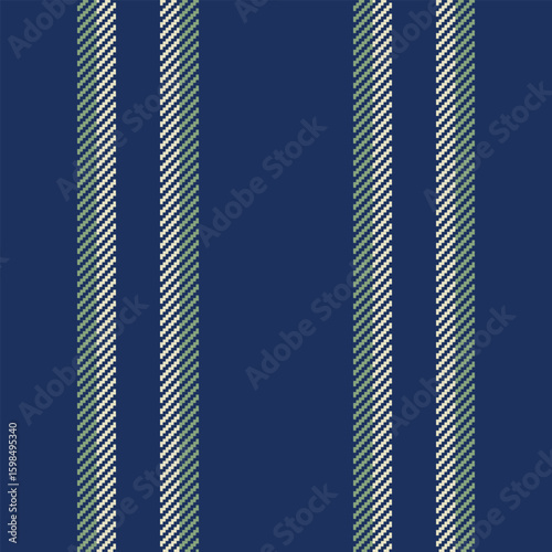 Irnament pattern fabric textile, clothes background vector vertical. Cight lines texture seamless stripe in blue and light colors.