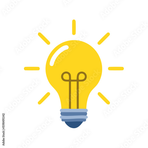 Yellow Lightbulb Vector Design Idea Innovation Concept Illustration