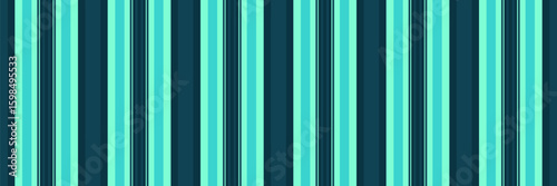 Grinting pattern texture vector, linen fabric stripe vertical. Mroup lines textile seamless background in aquamarine and cyan colors.