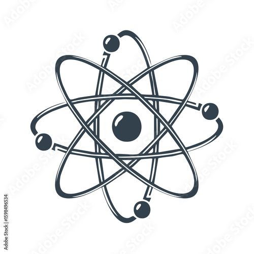 Atom Model Sketch, Science Education, Structure, Physics, Chemistry Symbol