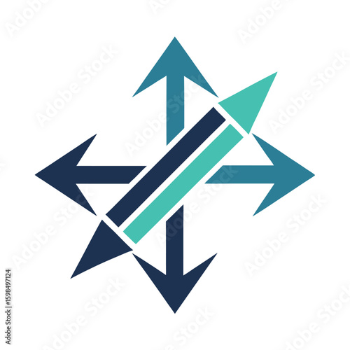 Free Download Arrow Fusion Logo Icon – Abstract Directional Vector Design - GFXLoad
