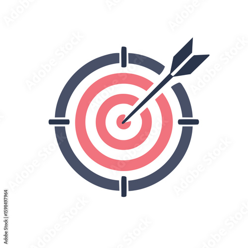 Bullseye Accuracy Arrow Hitting Center Target Successful Achievement Goal Setting