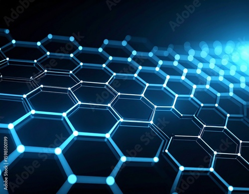 blue hexagon background