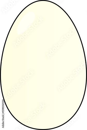 An outlined vector illustration of an egg.