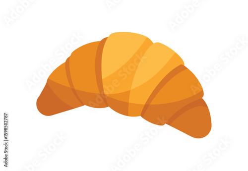 Bakery croissant vector clipart elements for food art cooking design and pastry illustration