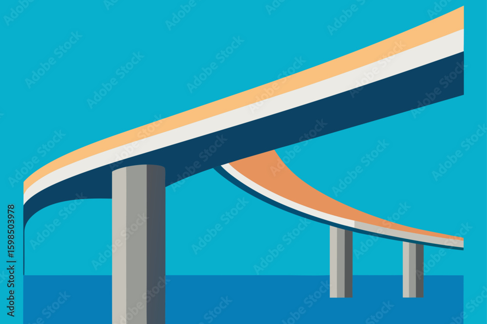 Fototapeta premium highway overpass from below.svg