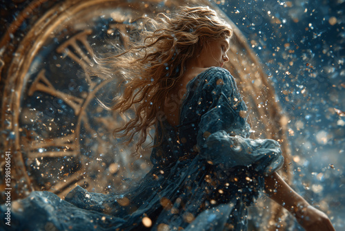 Embracing freedom while letting go of the past amidst falling clocks