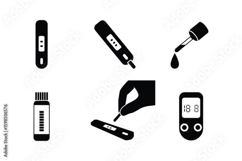 Medical testing devices and actions blood glucose meter thermometer