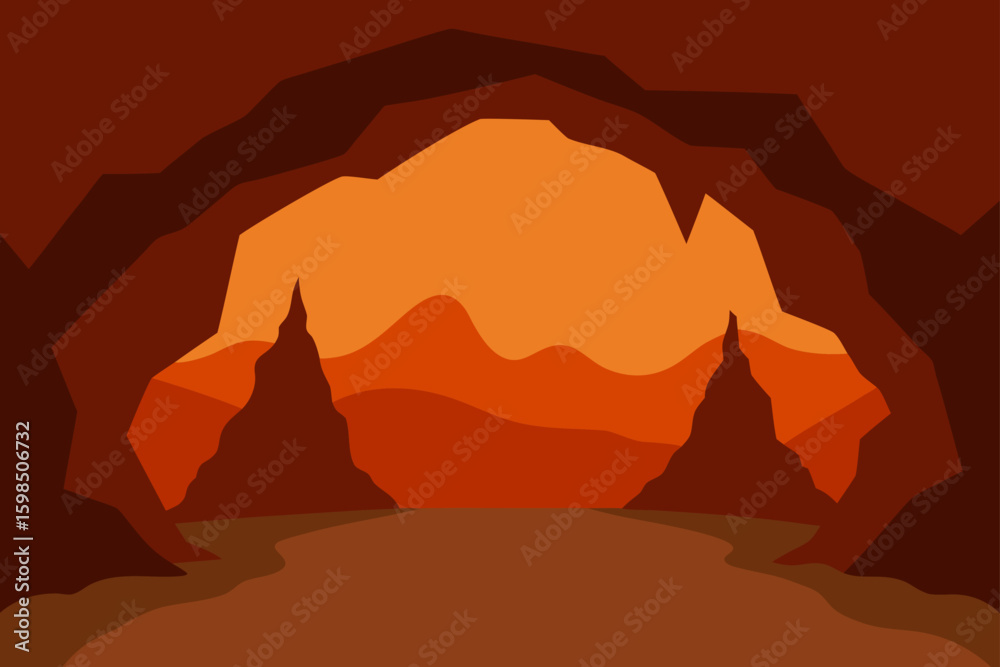 Naklejka premium mountain cave interior