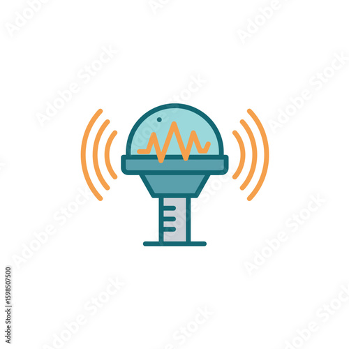 Tornado Early‑Warning Sensor Icon