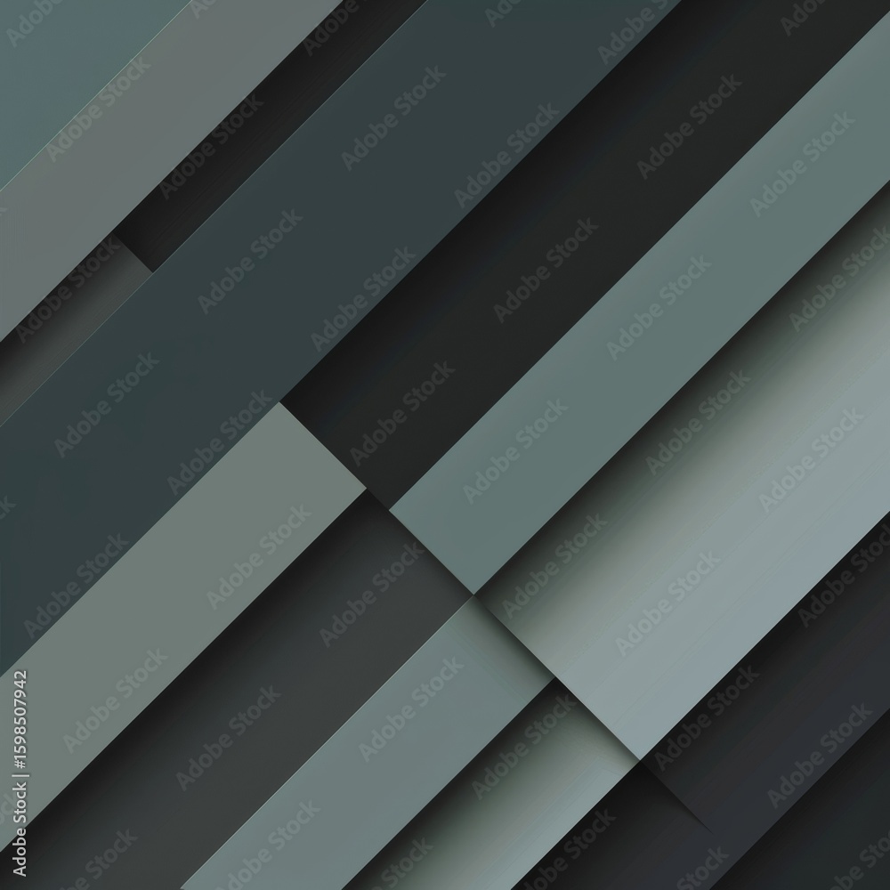 Obraz premium Abstract Geometric Pattern with Overlapping Grey and Blue Shades