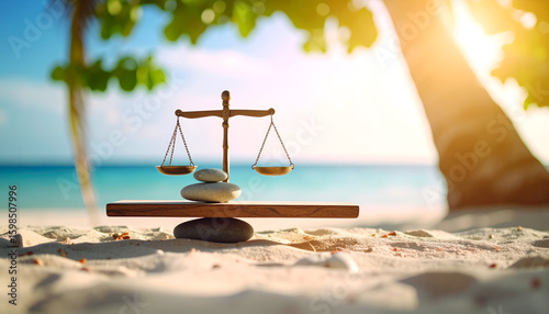 Beach Balance Scales with Serenity.