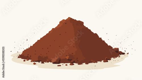 Handdrawn Cocoa Powder Food Vector Illustration