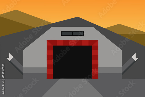 underground bunker entrance 