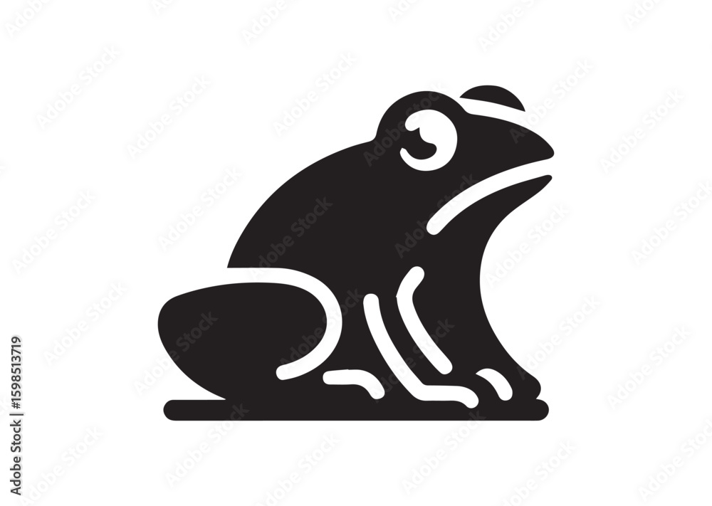 Fototapeta premium Frog silhouette vector illustrator