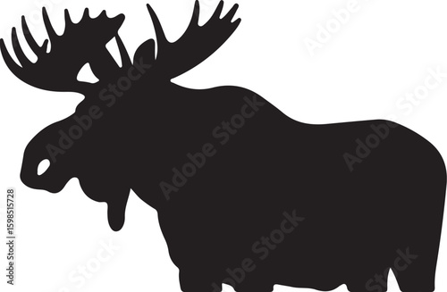  silhouette of a wild moose