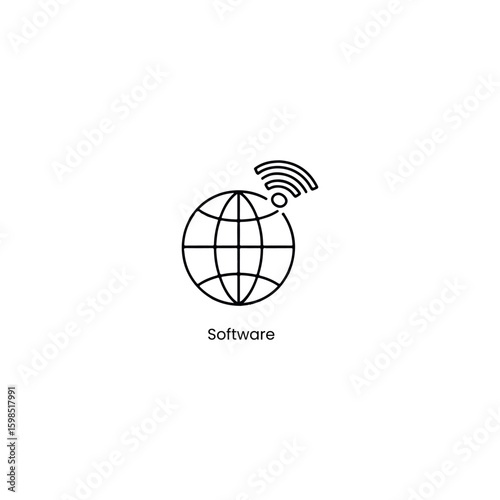Global wi fi connection and internet access symbol
