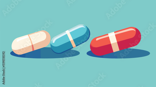 Wide Style Capsule Medication for Nanomedicine Concept