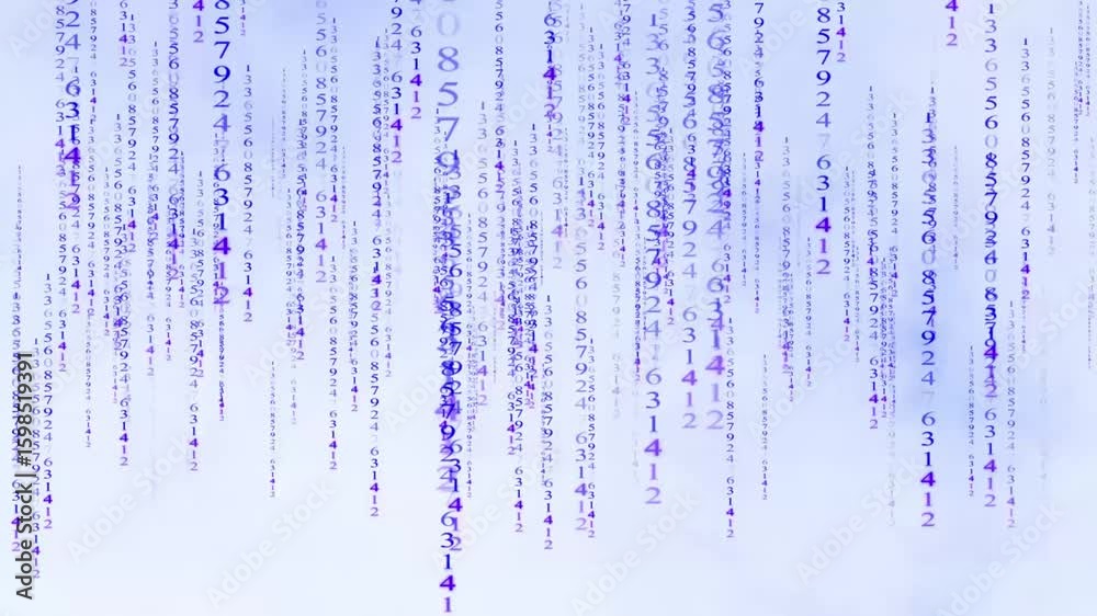 dynamic falling code in matrix style with binary number digital data moving programming background, with loop smooth seamless animation