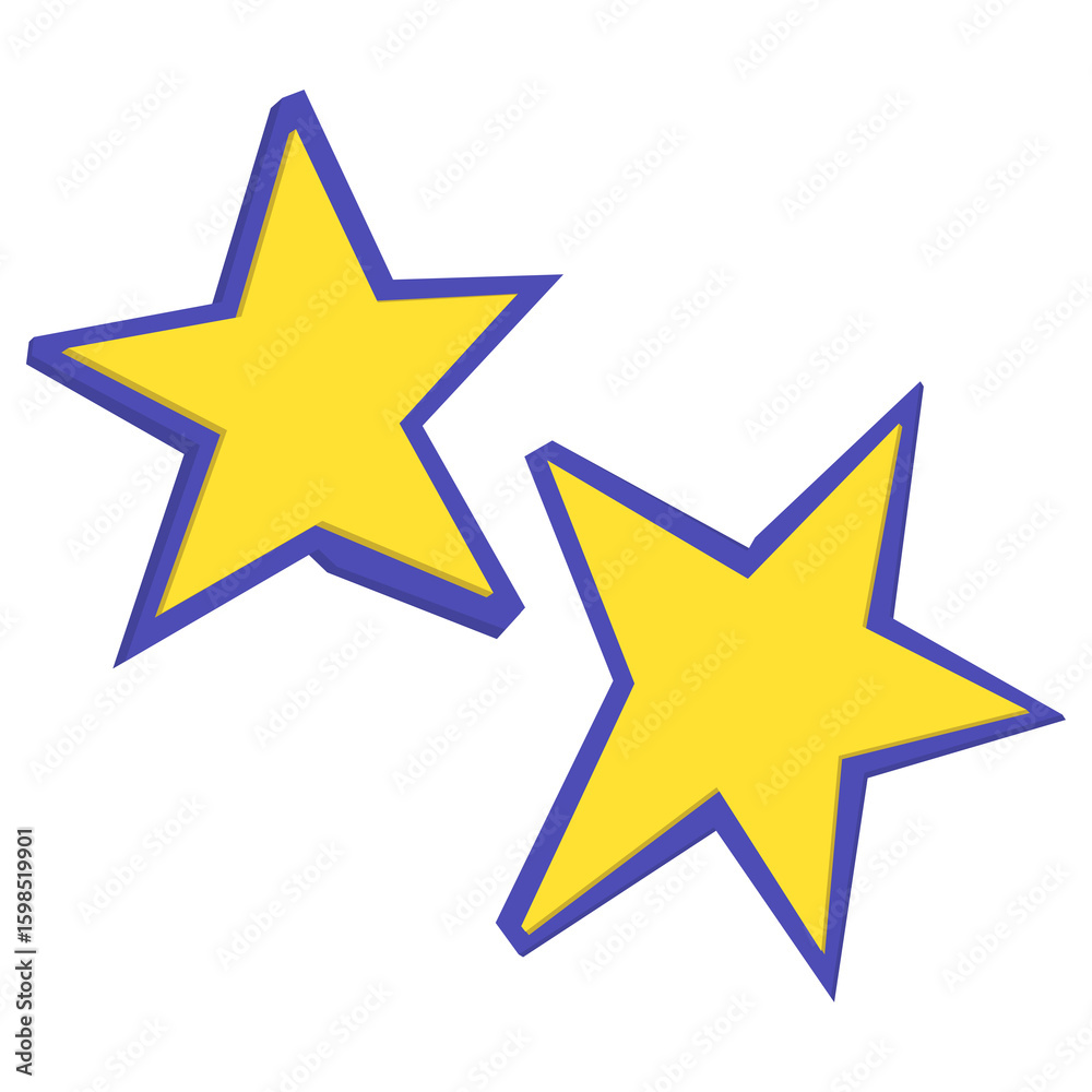 Fototapeta premium Star cutouts collage paper