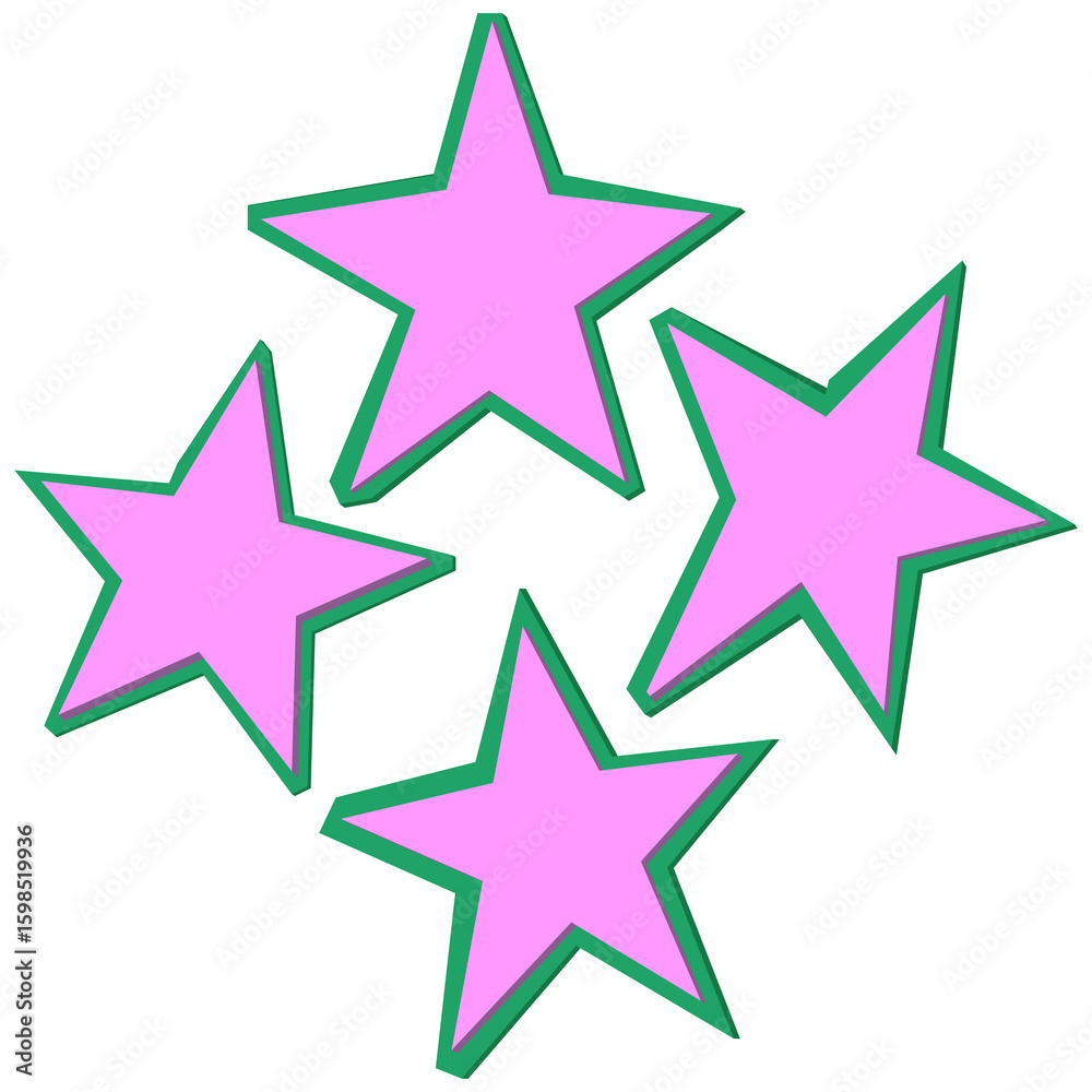 Obraz premium Star cutouts collage paper