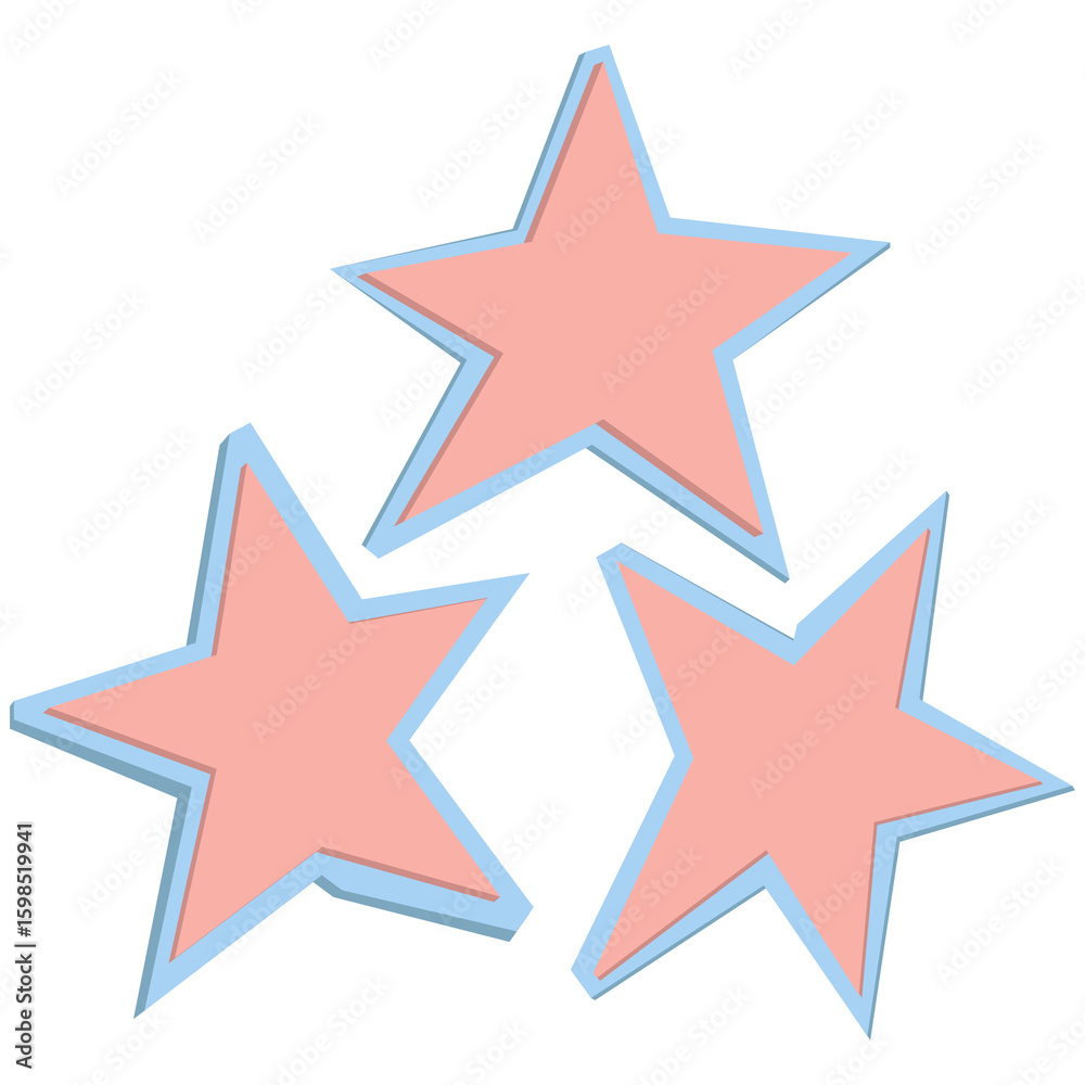 Fototapeta premium Star cutouts collage paper