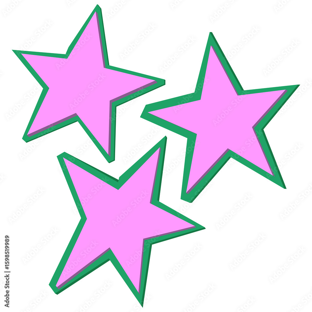 Obraz premium Star cutouts collage paper