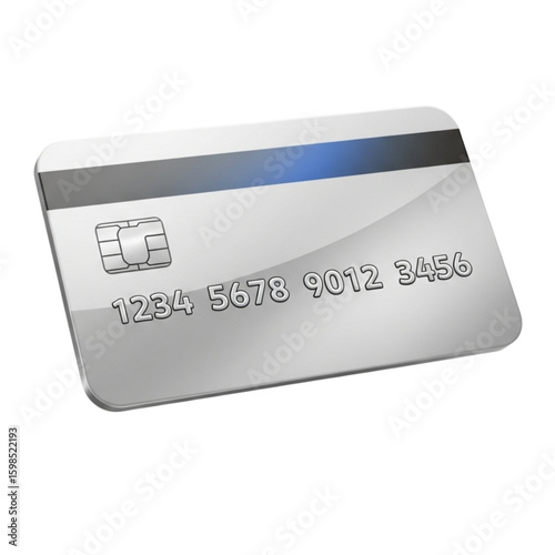credit card on white background