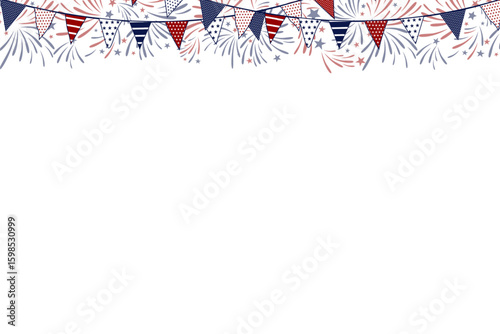 labor day party fireworks banner background