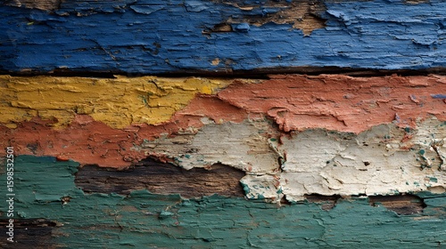 upcycled wood texture with paint remnants