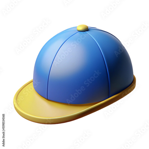 Cap Plastic 3D Icon for Fashion Headwear Sports Baseball Casual Wear and Accessory Concepts

