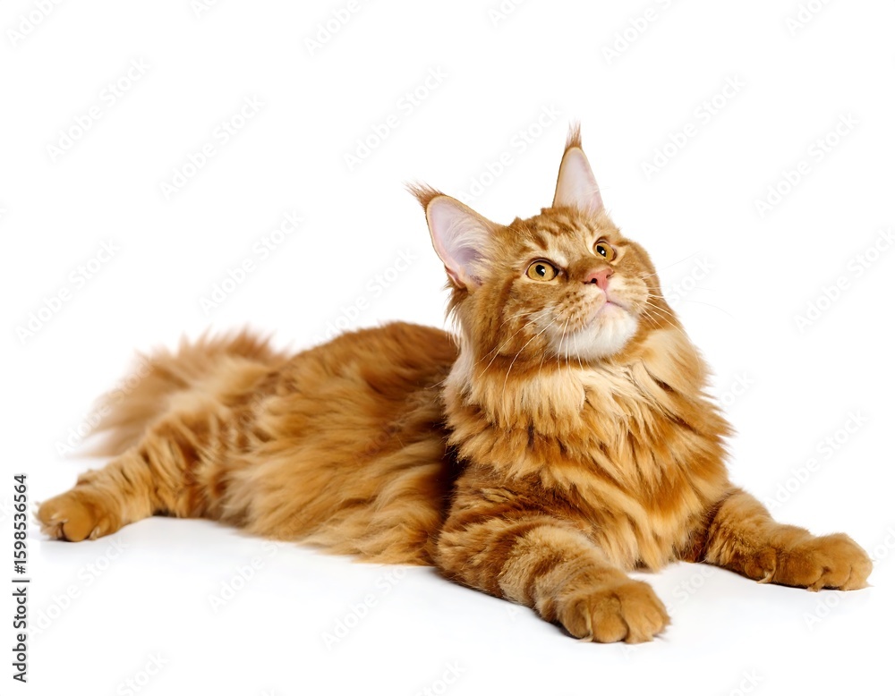 Obraz premium Ginger cat looking up