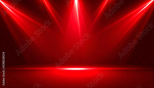 Red Spotlight Stage Background.