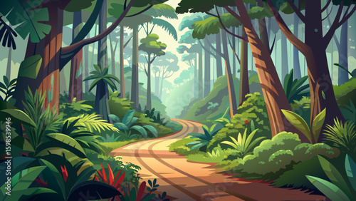tropical forest in the jungle