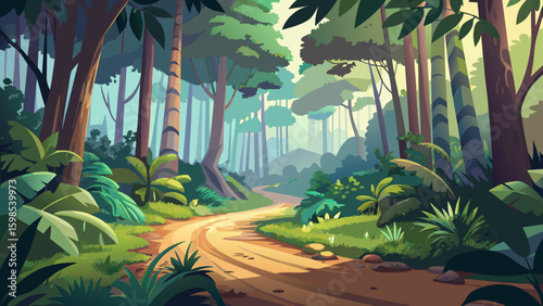 tropical forest in the jungle