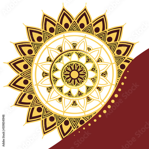 Geometric Luxury Mandala with Radiant Center