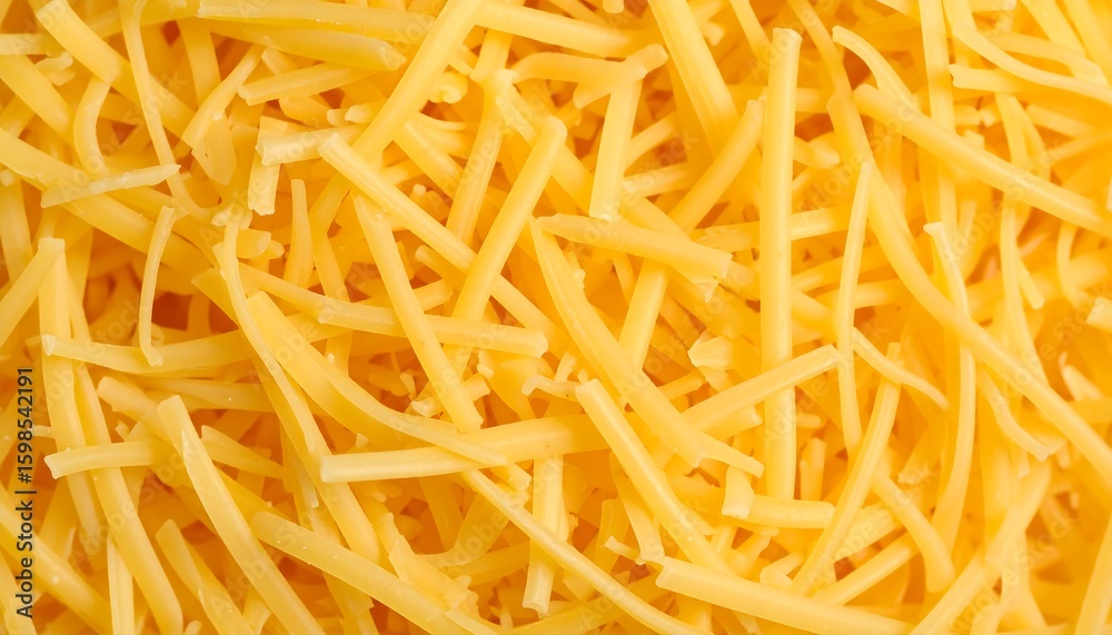 Shredded cheese, close-up Shredded cheese, close-up