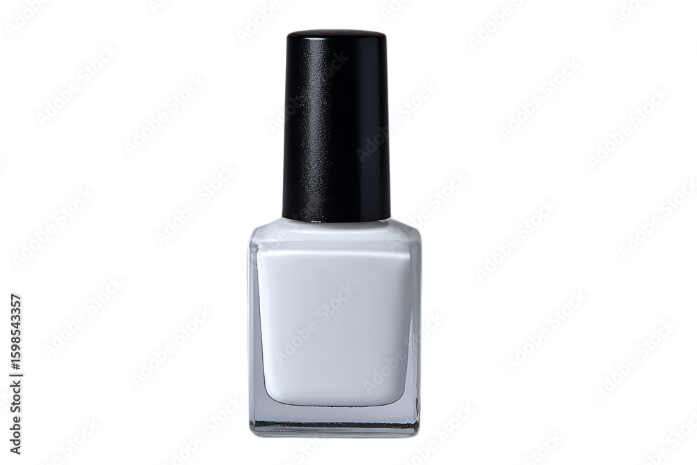 White nail polish bottle isolated on transparent background White nail polish bottle isolated on transparent background