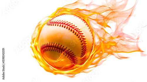 Baseball on fire hot baseball fire baseball flaming baseball fast baseball game on transparent background