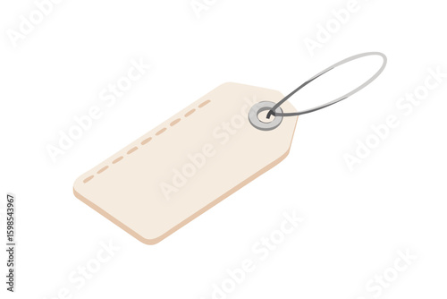 Blank price tag vector illustration for product label and retail promotion use