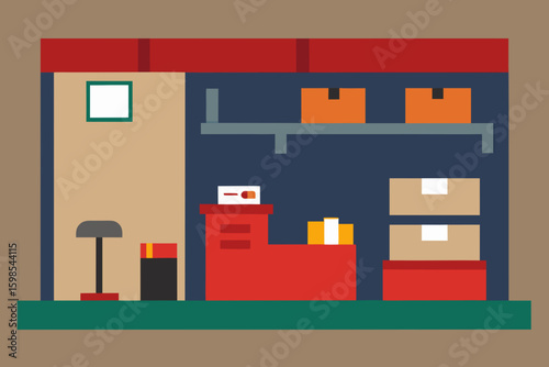 vector illustration of a living room