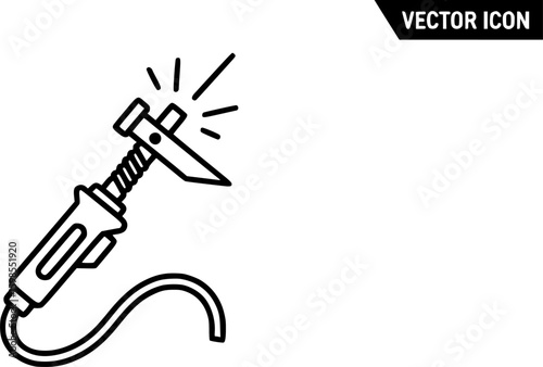 Welding tool minimal vector icon
