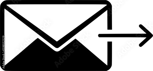 Minimalist envelope icon with arrow
