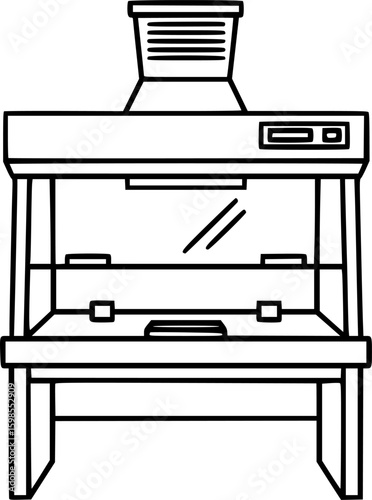 Biosafety cabinet outline icon vector
