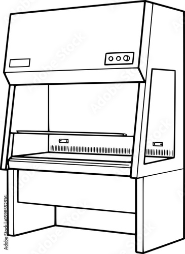 Biosafety cabinet outline icon vector
