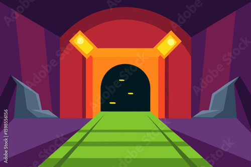 tunnel in the night