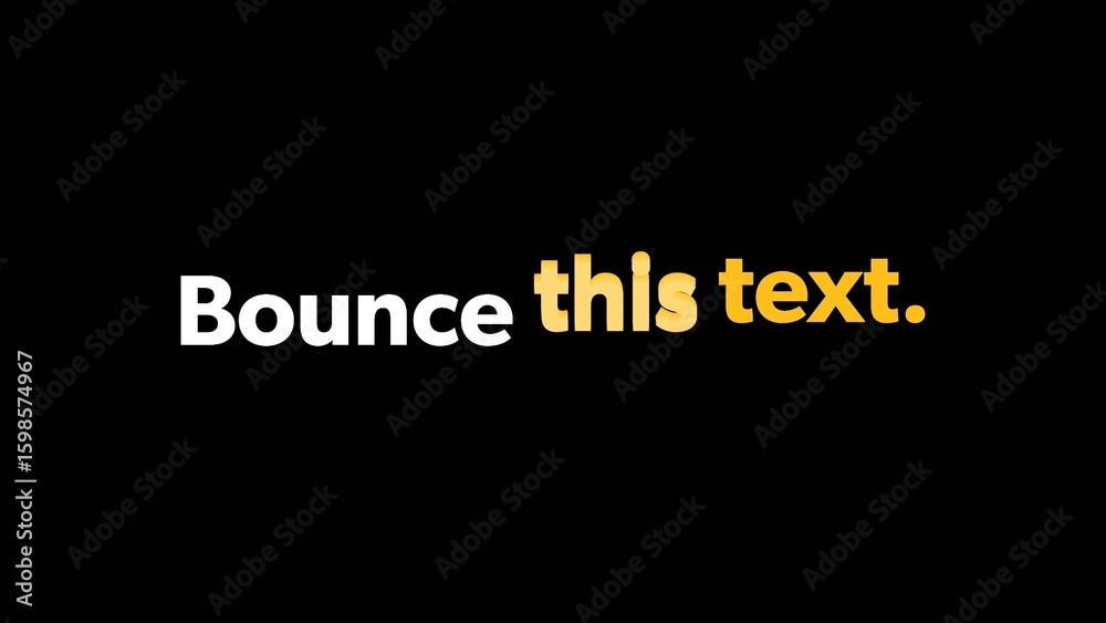 Bounce Text with Echo and Zoom Stock Template | Adobe Stock