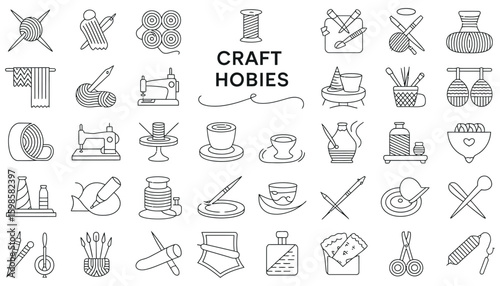 Gardening tools icon set vector illustration with various garden equipment symbols