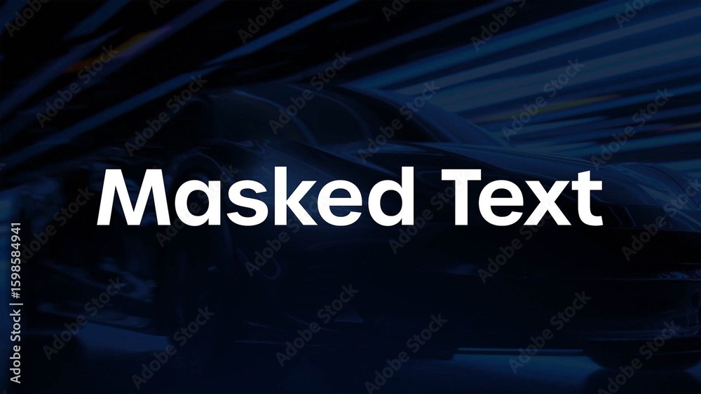 Masked Text Completion Single Line Masked Text Animations Stock Template | Adobe Stock