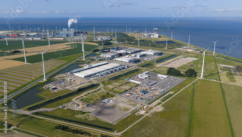 new build data center, computing center in Eemshaven, Groningen, The Netherlands. hyperscaler.